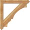 Ekena Millwork Balboa Arts and Crafts Rough Sawn Bracket w/ Offset Brace, Western Red Cedar, 6"W x 38"D x 38"H BKT0604X38X38BOA03RWR - alternate 3